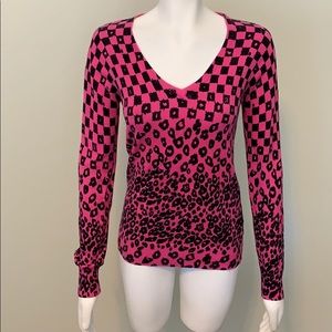 Volcom pink and black sweater sz S